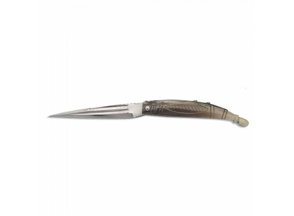 Altes römisches Messer mit Ochsenhorngriff Made in Italy - Ramon Viadurini