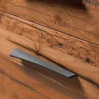 Nussbaum 3-Schubladen-Kommode im modernen Design, B 131 x T 55 x H 80 cm, Sandro Viadurini