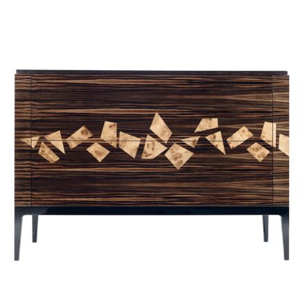 Design Kommode aus Ebenholz mit 4 Schubladen Grilli Zarafa in Italien hergestellt  Viadurini