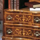 Klassischer Nachttisch aus Walnussholz mit Schubladen Made in Italy - Elegant Viadurini
