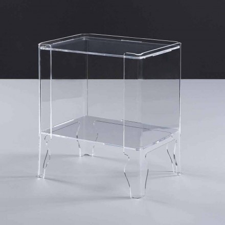 Modernes Design Nachttisch aus transparentem Methacrylat sp 8 mm Marc Viadurini