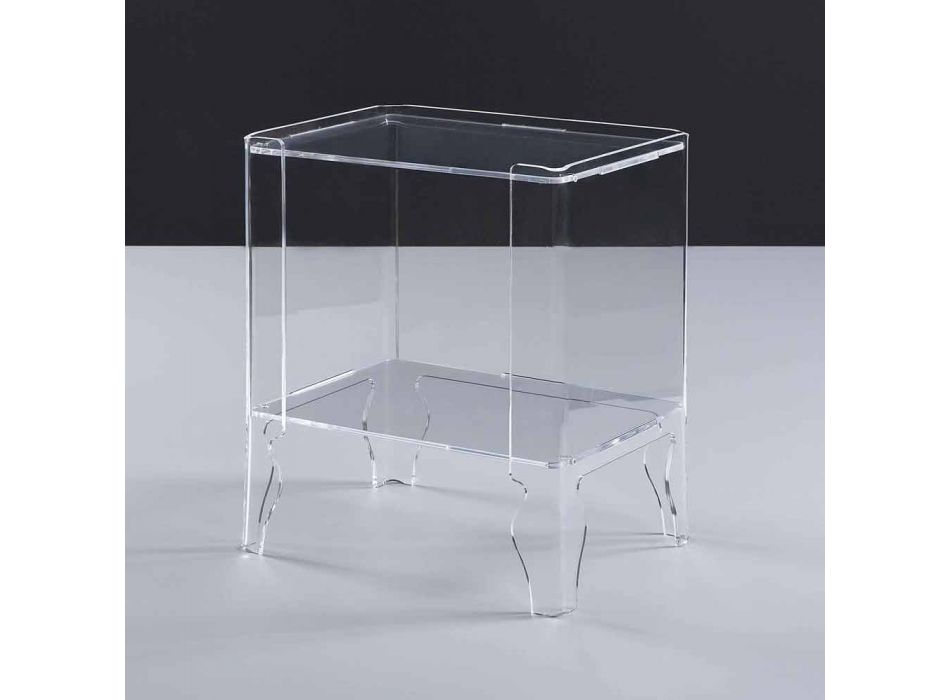 Modernes Design Nachttisch aus transparentem Methacrylat sp 8 mm Marc Viadurini