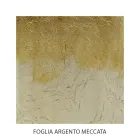 Vollständiger Nachttisch aus Eisen mit Meccata-Silberblatt-Finish, hergestellt in Italien – Venedig Viadurini