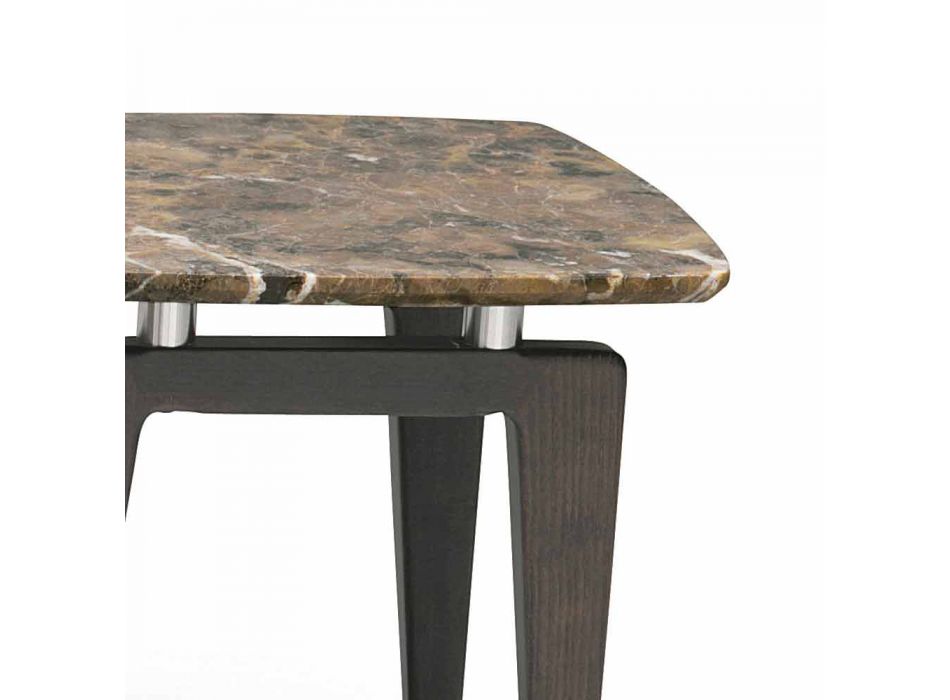 Marmor Nachttisch mit Holzstruktur, hohe Qualität Made in Italy - Raise Viadurini