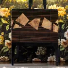 Nachttisch aus Nussbaum- und Ebenholz Grilli Zarafa made in Italy Viadurini