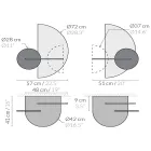 Moderner modularer Nachttisch aus Sperrholz Elegantes und vielseitiges Design - Ramia Viadurini