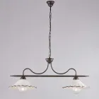 Leuchtende Design-Ergänzung aus Glas und Metall, hergestellt in Italien mit einem Look - Mira Viadurini