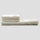 Bettwäsche-Set für Doppelbetten aus leichtem Leinen mit Prägung – Goffro Viadurini