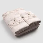 Doppelbettlaken-Set aus hellem Leinen und Armonia-Spitze, 2 Farben – Dettox Viadurini