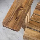 Zusammensetzung 2 Badezimmermöbel aus massivem Teakholz - Solferino Viadurini