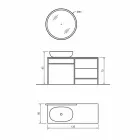 Zusammensetzung 3 Badezimmermöbel aus Metall und Holz Luxury Oak - Cizco Viadurini