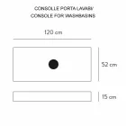 Zusammensetzung 3 Badezimmermöbel in Gres und Waschbecken in Vetrochina 3 Farben - Ramentina Viadurini