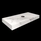 Zusammensetzung 3 Badezimmermöbel in Gres und Waschbecken in Vetrochina 3 Farben - Ramentina Viadurini