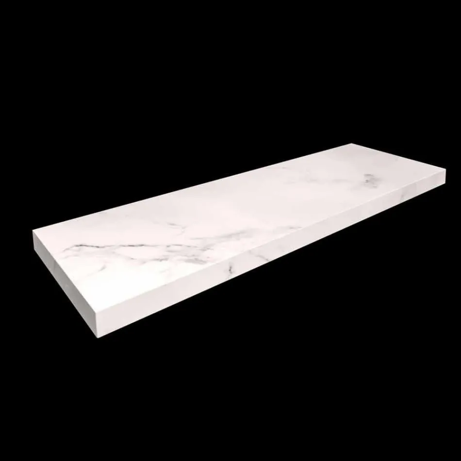 Zusammensetzung 3 Badezimmermöbel in Gres und Waschbecken in Vetrochina 3 Farben - Ramentina Viadurini