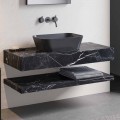 Zusammensetzung 3 Badezimmermöbel aus Steinzeug und Luxus Waschbecken Vetrochina - Ramentina