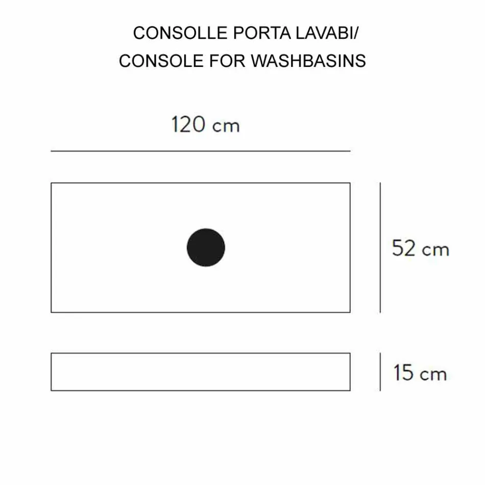 Zusammensetzung 3 Hängende Badezimmermöbel aus Feinsteinzeug 4 Ausführungen - Rambina Viadurini