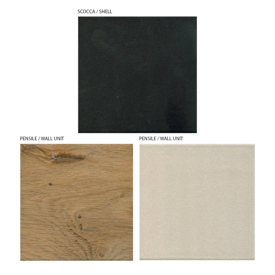 Moderne Design-Wandkomposition aus MDF, hergestellt in Italien – Kristin Viadurini