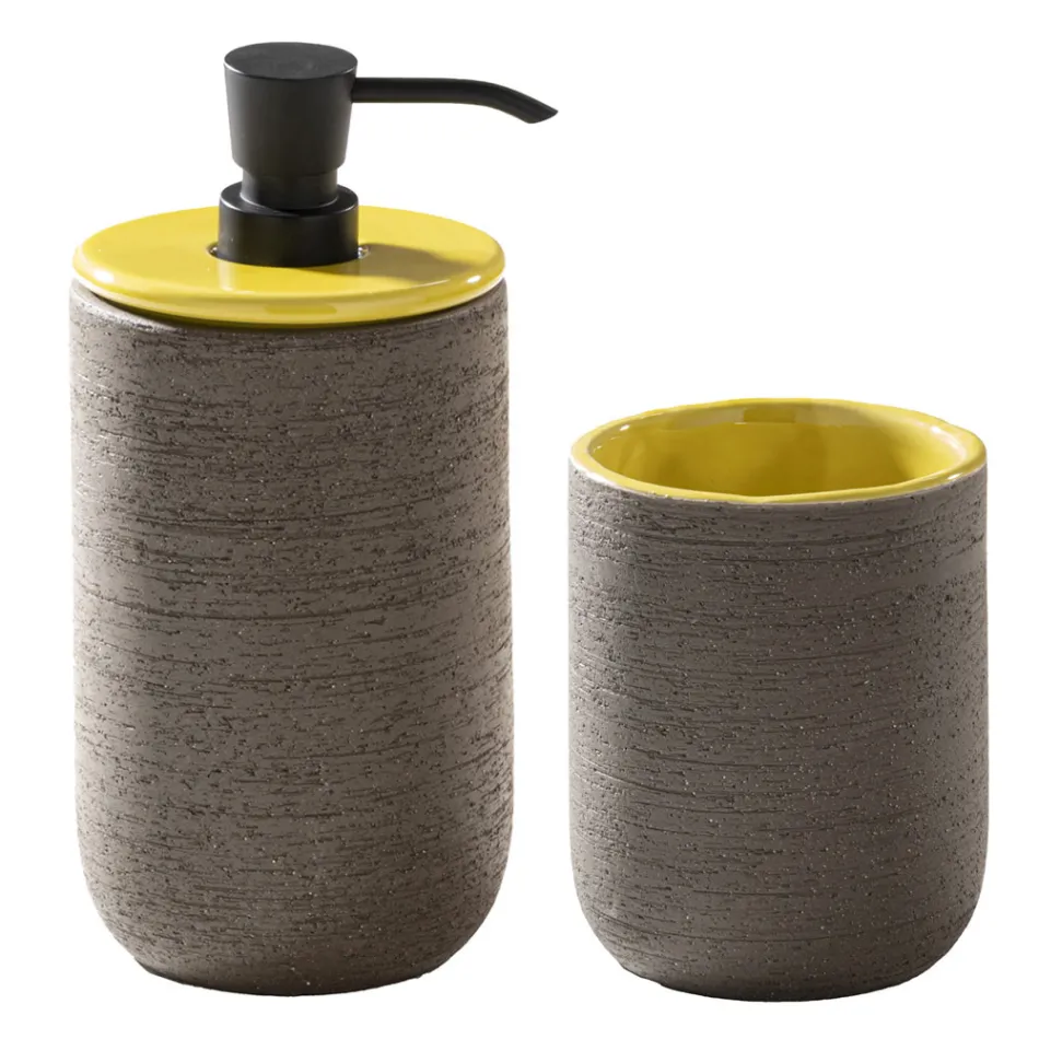 Zubehör Zusammensetzung und gelbes Untergestell mit Kommode - Georges Viadurini