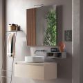 Badezimmerkomposition komplett mit Waschbecken, Spiegel und Sockel, hergestellt in Italien – Dream