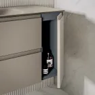 Badezimmerausstattung inklusive Unterschrank mit 2 Schubladen und 1 Tür - Titan Viadurini