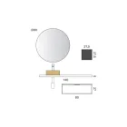 Badezimmer-Kombination bestehend aus Unterschrank mit Schublade, Waschbecken, Spiegel und Würfel - Orione Viadurini