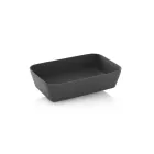 Badezimmer-Kombination mit 1 Schublade, anthrazitfarbenem Kunstharzwaschbecken und Spiegel - Titan Viadurini