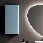 Badezimmer-Kombination mit 2 Unterschränken mit je 1 Schublade und Spiegel - Titan Viadurini