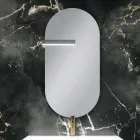 Badezimmer-Kombination mit 2 mattweißen Schubladen, Waschbecken und Spiegel - Elios Viadurini