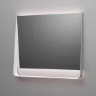 Badezimmer-Kombination mit 2 Schubladen, weißem Waschbecken, Spiegel und Wandschrank - Elios Viadurini