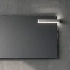 Badezimmer-Kombination mit 2 Schubladen, Calacatta-Keramikwaschbecken und Spiegel - Orione Viadurini