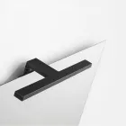 Badezimmer-Komposition mit 2 Schubladen, grauem Glaswaschbecken und Spiegel - Elios Viadurini