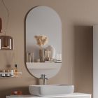 Badezimmerkomposition mit Sockel aus Havanna-Stein, Spiegel und Waschbecken, hergestellt in Italien – Kilos Viadurini