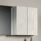 Badezimmer-Kombination mit Schubladen, Waschbecken, Spiegel und Wandschrank - Orione Viadurini