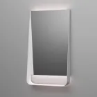 Badezimmerausstattung mit puderrosa Schubladen, Waschbecken und Spiegel - Elios Viadurini