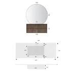 Badezimmerausstattung mit Noir Desir Gres Waschbecken - Orione Viadurini