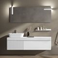 Badezimmerkomposition mit Spiegel und Regal, hergestellt in Italien – Erebo