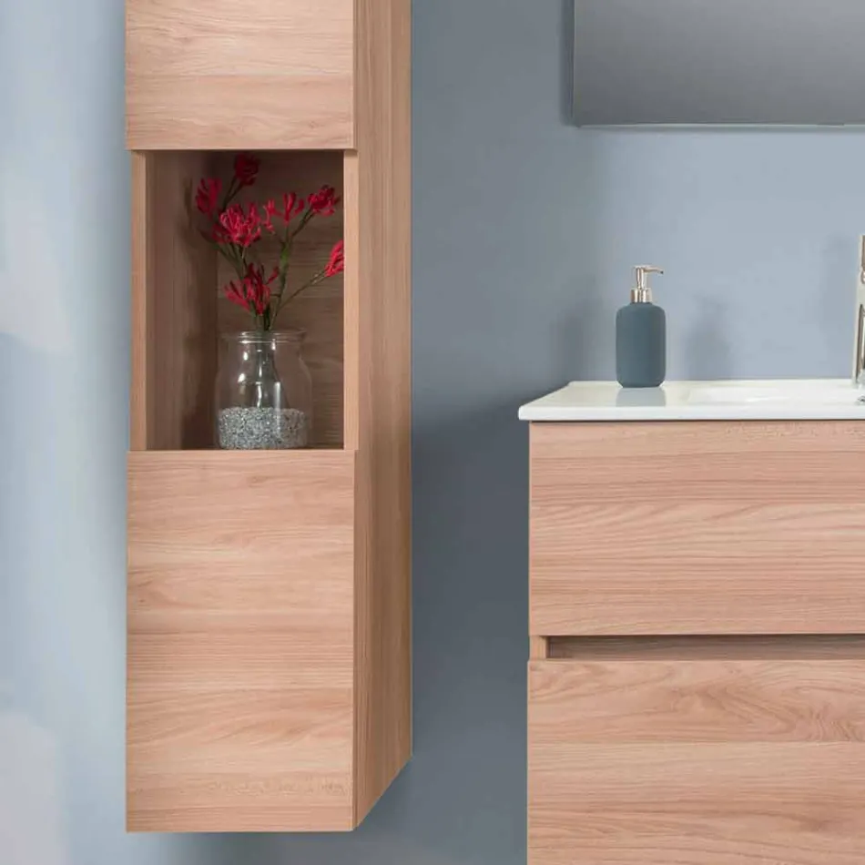 Abgehängte Komposition in Melamin Hell Olmo - Becky Viadurini