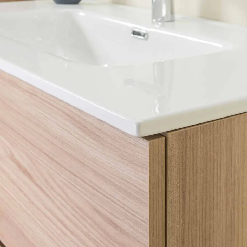 Abgehängte Komposition in Melamin Hell Olmo - Becky Viadurini