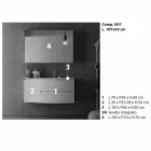 Moderne und hängende Badezimmerzusammensetzung Made in Italy Design - Callisi7 Viadurini