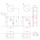 Bodenzusammensetzung von modernen Design-Badezimmermöbeln - Farart10 Viadurini