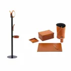 Modernes Design Büro Komposition aus Leder Made in Italy - Andrea Viadurini