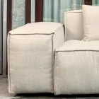 Zusammensetzung aus 1 Sofa, 1 Armlehne und 1 Halbinsel - Bizarre Viadurini