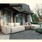 Zusammensetzung aus 1 Pouf mit Rückenlehne, 1 Pouf und 1 Halbinsel - Bizarre Viadurini