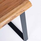 Zusammensetzung von 2 Couchtischen in Holz und Stahl Homemotion - Artur Viadurini