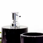 Zusammensetzung von 3 Badezimmerzubehör aus poliertem Marmor Made in Italy - Trevio Viadurini