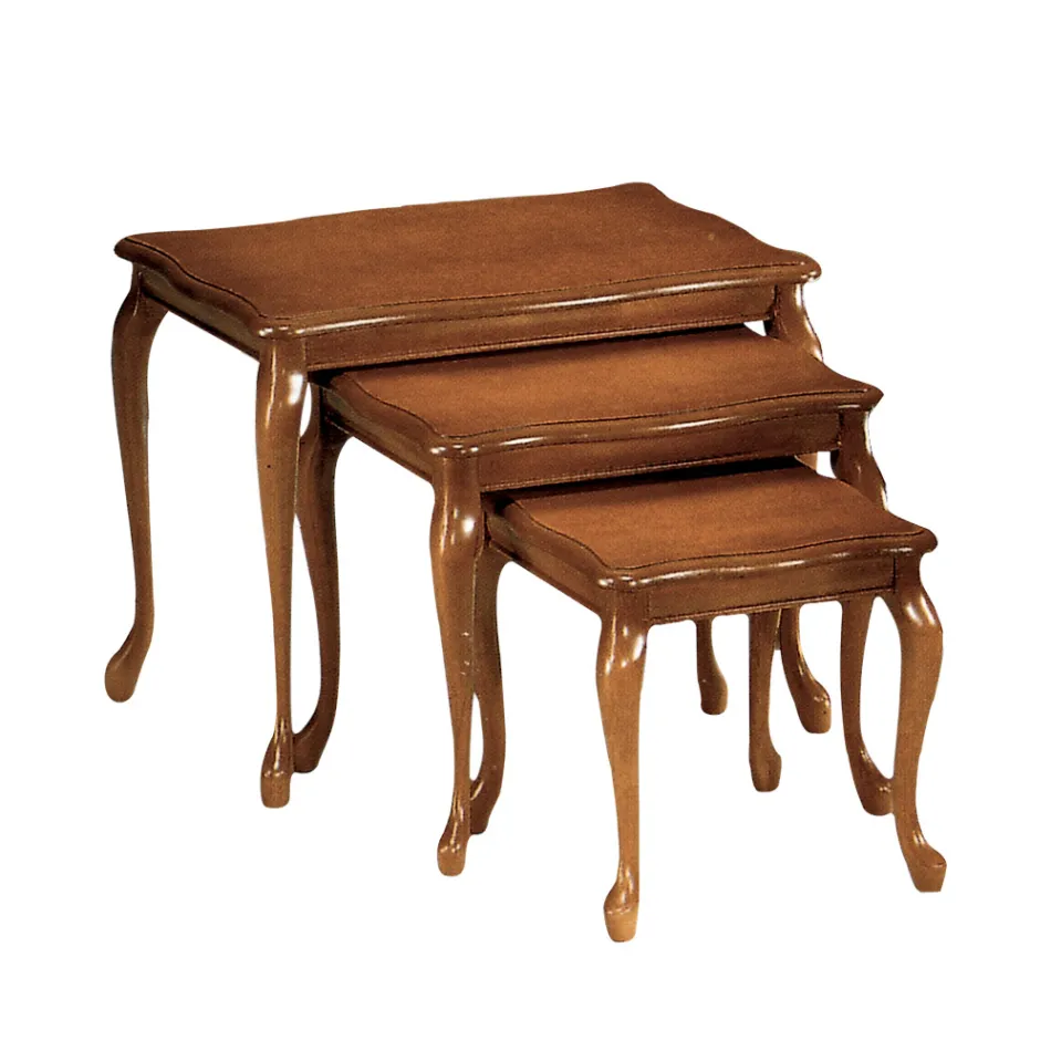 Zusammensetzung aus 3 Couchtischen unterschiedlicher Größe, hergestellt in Italien – Mummu Viadurini