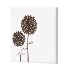 Zusammensetzung aus 4 Tafeln mit Hortensien, Allium und Thypha, hergestellt in Italien – Berechnung Viadurini