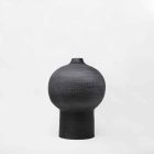 Zusammensetzung von 4 dekorativen Vasen aus schwarzer und weißer Keramik - Calicanto Viadurini