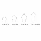 Zusammensetzung von 4 dekorativen Vasen aus schwarzer und weißer Keramik - Calicanto Viadurini