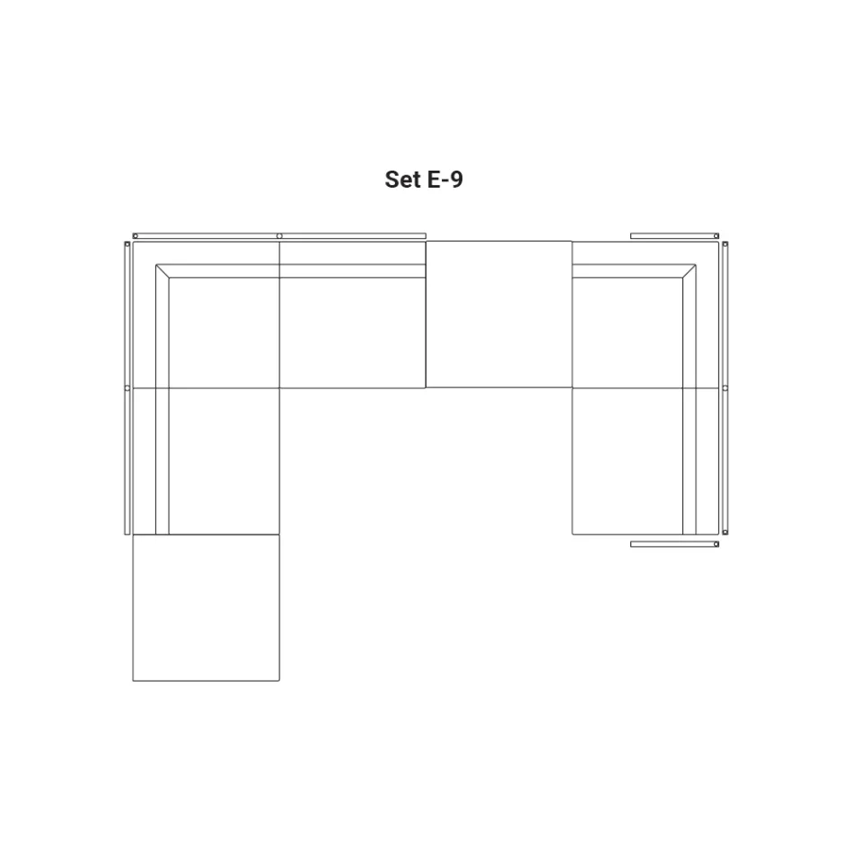 Zusammensetzung des Gartensofas Made in Italy - Rubik Viadurini